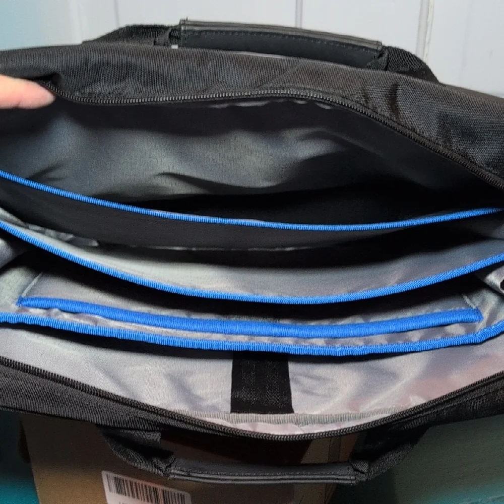 Dell Men's Laptop Bag with Black and Blue Accents